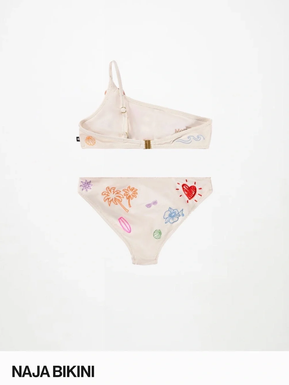 NEW 🆕 MOLO NAJA Bikini Set Cream embroidered Kids Swim 2 piece designer patch